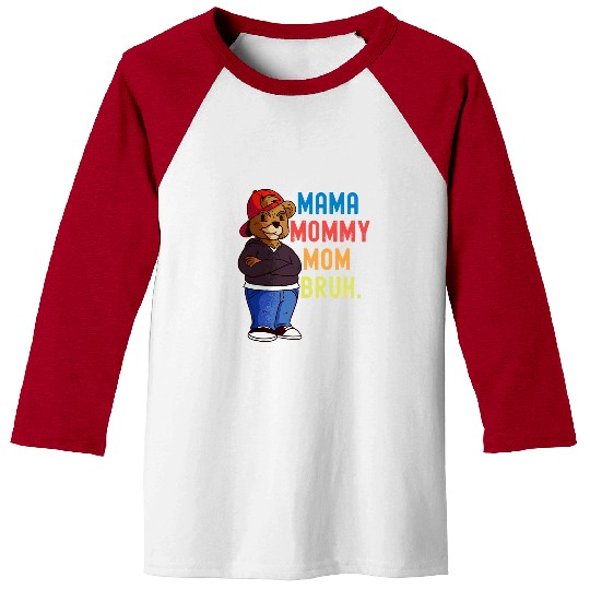 Bear Pet Mama Mommy Mom Bruh Funny Boys Mom Life Mothers Day Bear Baseball Tees