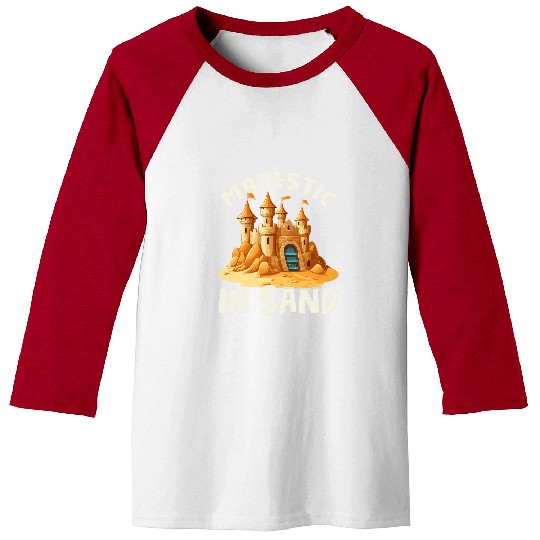 Building Sand Castle Sand Sculpting Beach Sand Artist 214 Baseball Tees