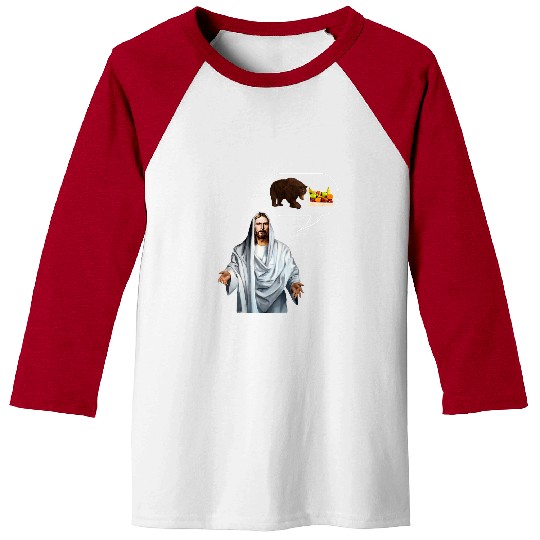 Bear Pet Kids Christian Humor Jesus Bear Fruit youth group pastor Baseball Tees