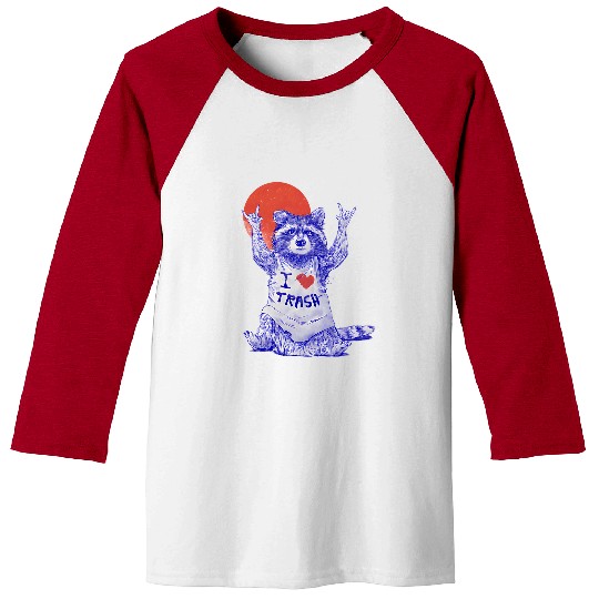 Bear Pet Bear I Love Trash Baseball Tees