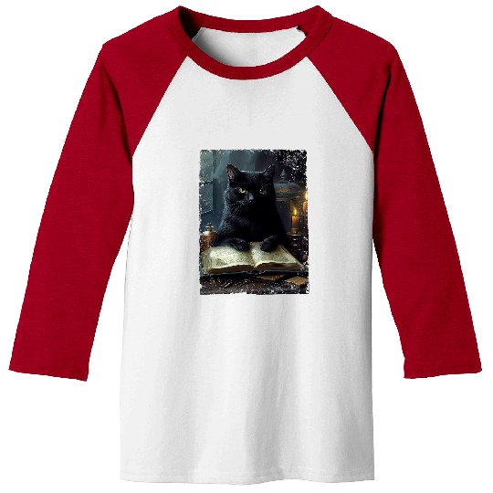 Book Fun vintages Black Cat Read Book ghosts Halloween Trick Or Treat Baseball Tees