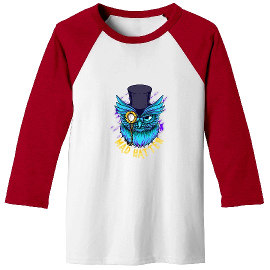 Owl Pet Mad Hatter Owl Cute Owl Lover Vintage Baseball Tees
