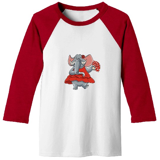 Elephant Pet Dancing Elephant Flamenco Dance Teacher Baseball Tees