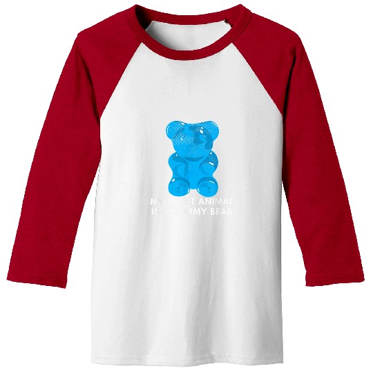 Bear Pet Fruity Sweet Candy My Spirit Animal Is A Gummy Bear Baseball Tees