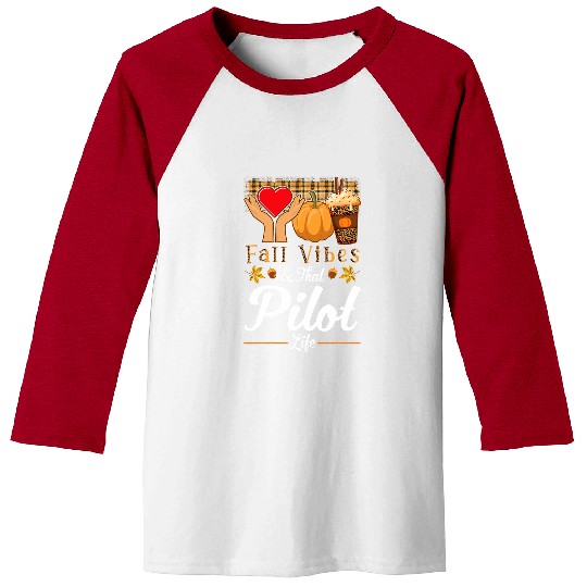 Coffee Fun Fall Vibes Pilot Life Pumpkin Spice Latte Coffee Leopard Baseball Tees