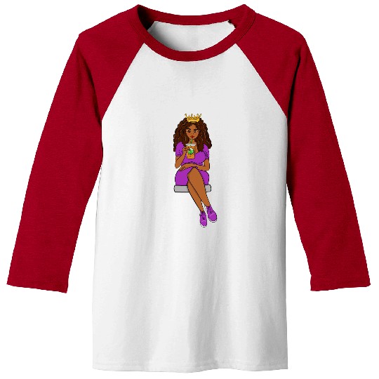 Coffee Fun Iced Coffee Passenger Princess Black Woman Wife Girlfriend Baseball Tees