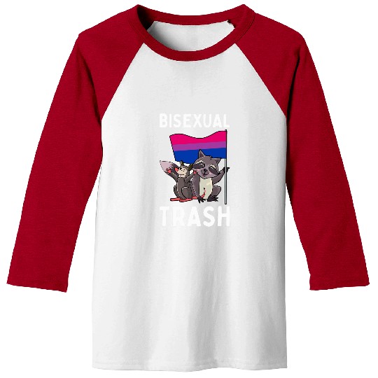 Raccoon Pet Bisexual Trash Raccoon Opossum Flag Bi Pride Flag LGBTQ Baseball Tees