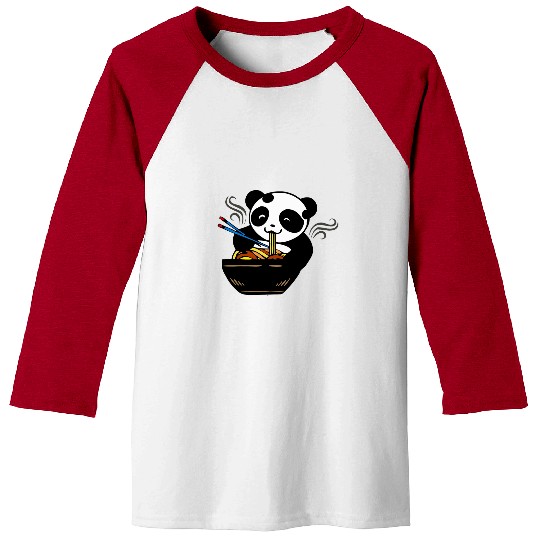 Panda Pet Pho Soup Vietnam Ramen Laughing Panda Chinese Asia Sticks Baseball Tees
