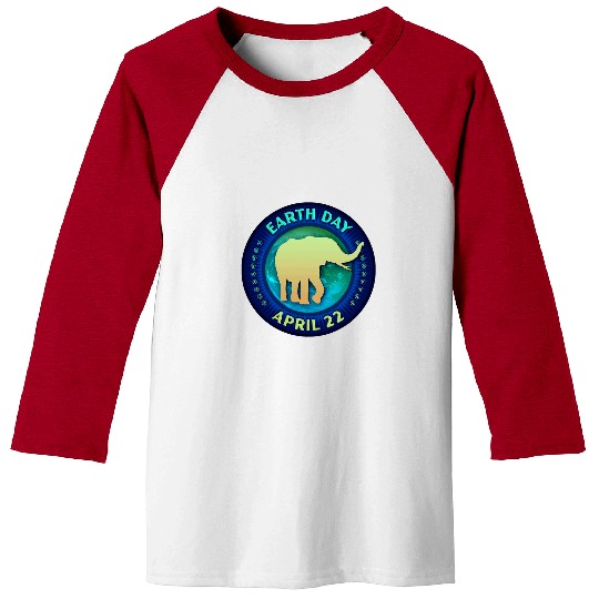 Elephant Pet Earth Day 50th Anniversary Baseball Tees