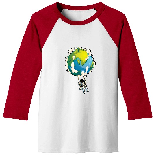 Astronaut Job Earth Astronaut Swing Space Astro Astronomy Earth Globe Baseball Tees