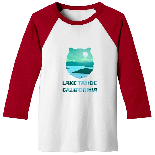 Bear Pet Lake Tahoe californias Nevada Bear Face Baseball Tees