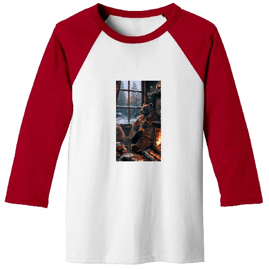 Bear Pet Bear Guitar Sweater Winter Fireplace Music Baseball Tees