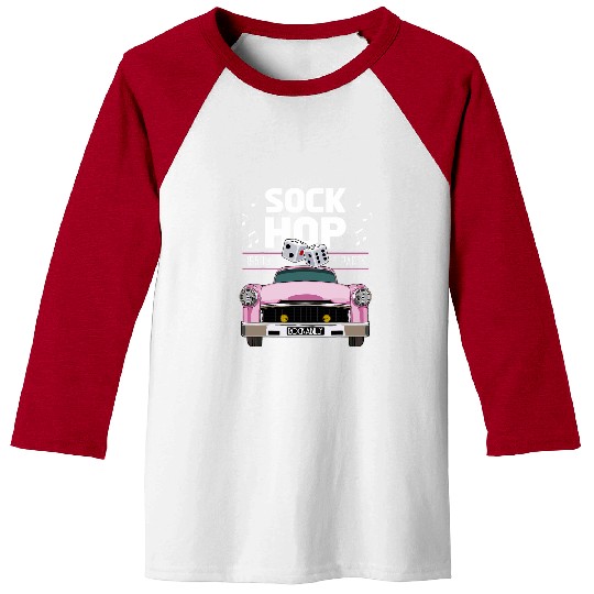 50s Hip Hop Retro 1950s Party Pink vintages Dance Car Dancer Baseball Tees