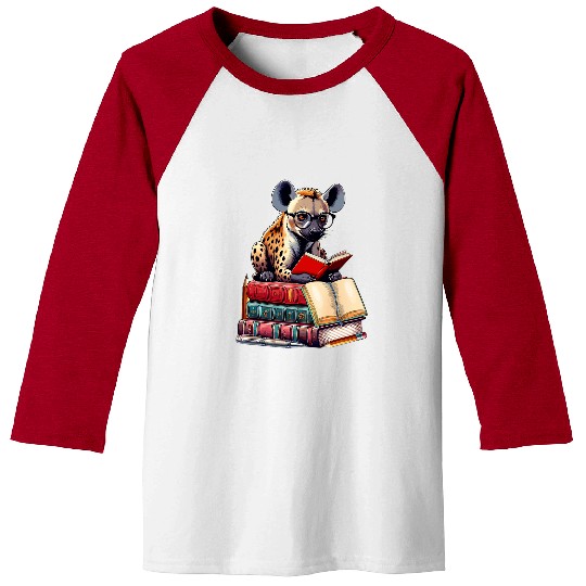 Book Fun Hyena Reading Books Matching Bookworm Readers Librarian Baseball Tees