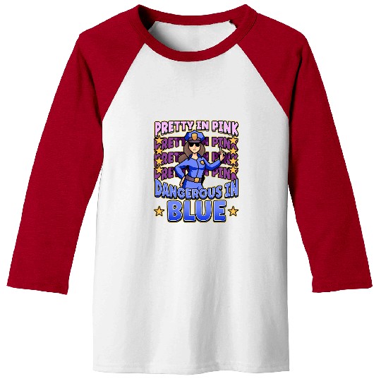 Police Job Law Enforcement Design for a Female Police Officer 1 Baseball Tees