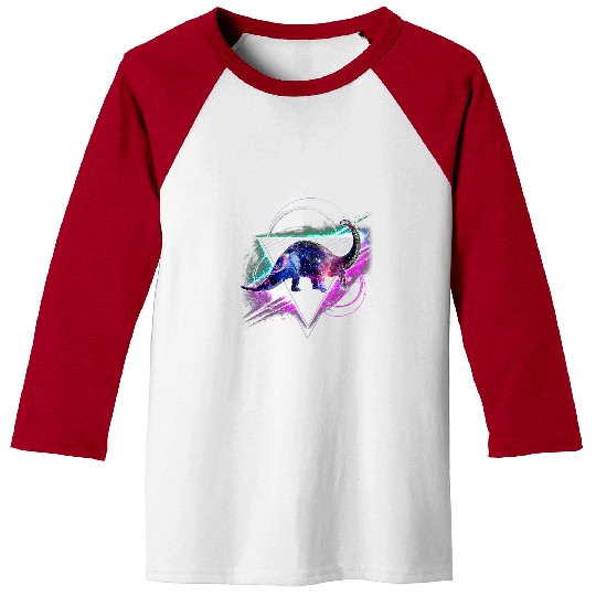 Aesthetic Galaxy Brontosaurus Baseball Tees