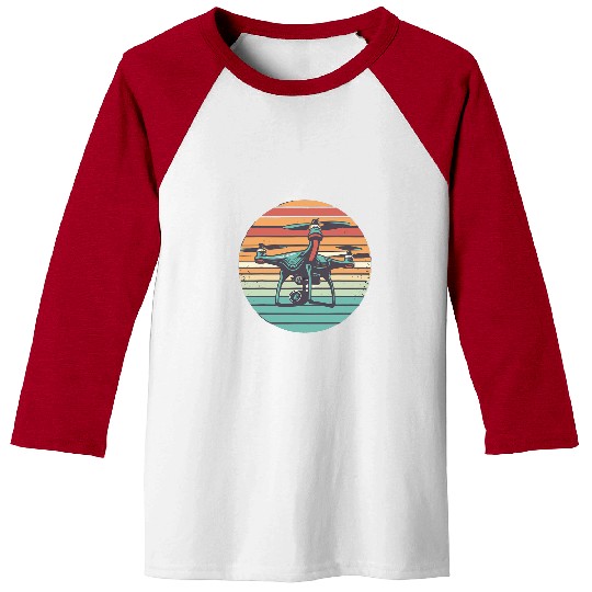 Drone Quadcopter Drone Pilot Drone Flying Retro 43 Baseball Tees
