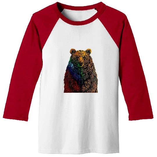 Bear Pet Spectrum Fur Vibrant Pride Edition Gay Bear Baseball Tees