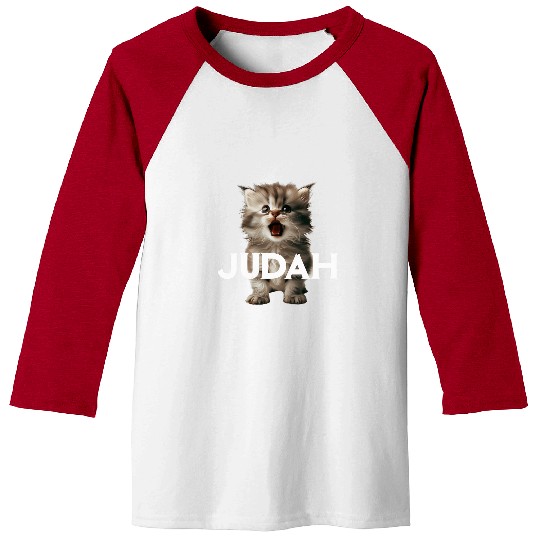 Lion Pet Funny Kitten Lion of Judah Design Hebrew Israelite Cat Baseball Tees