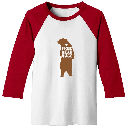 Bear Pet frees bear hugs cute family love graphic design Baseball Tees