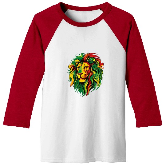 Lion Pet Jamaican Lion Jamaican Rasta Flag Lion Of Judah Reggae Music Baseball Tees