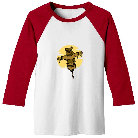 Bear Pet Spooky Bear Scare Bear Scarecrow for Halloween Baseball Tees