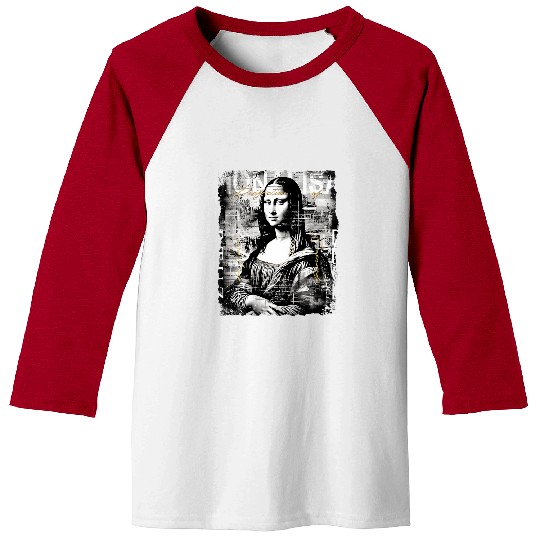Abstract graffiti art Leonardo da Vinci art Mona Lisa 3 Baseball Tees
