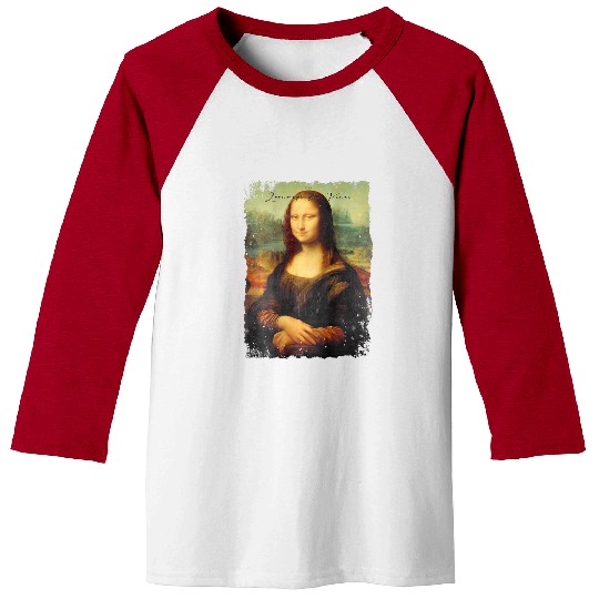 Abstract graffiti art Leonardo da Vinci art Mona Lisa 2 Baseball Tees