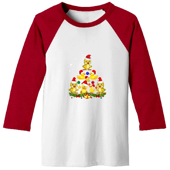 Duck Pet Christmas Tree Baseball Tees