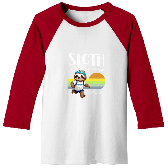 Sloth Pet Running Team Matching Fun Run Participant Themed Event 1 Baseball Tees