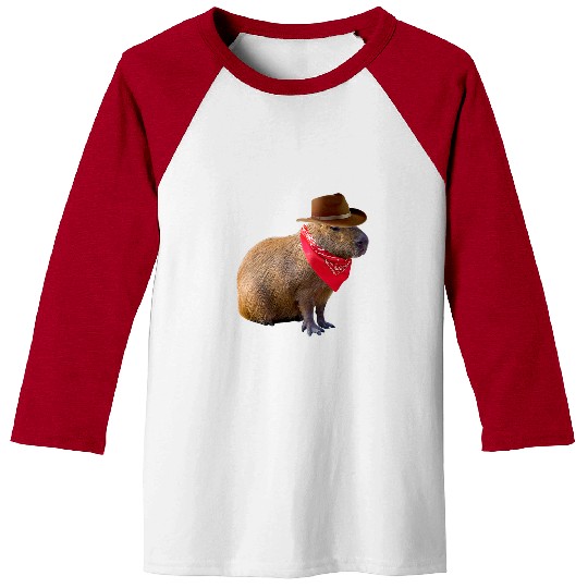 capybaras Pet Mens Womens Cowboy capybaras Funny Howdy Capy Baseball Tees