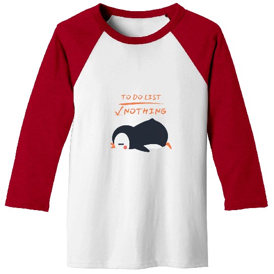 Penguin Pet Cute Lazy Sleeping Baby Penguin Marine Life Animals Baseball Tees