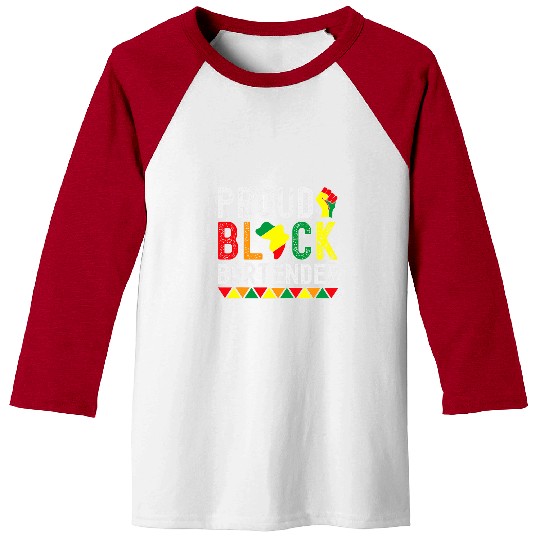 Bartender Job Proud Black Bartender Black History Month For Bartender Baseball Tees