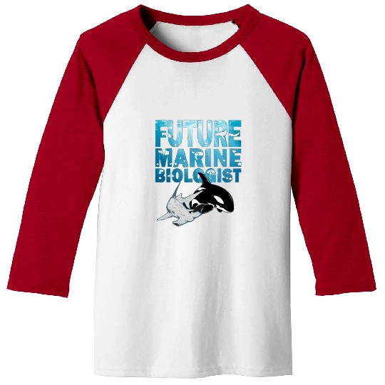 Hammerhead Shark and Orca Future Marine Biologist Gift ocean Baseball Tees