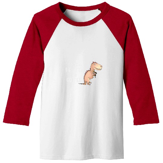 Coffee Fun Valentines Day Steal Hearts and Coffee dinosaur lover Baseball Tees
