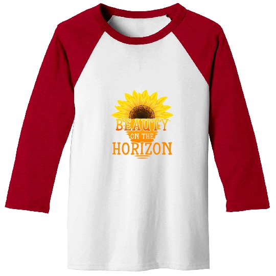 Beauty On The Horizon Sunflower Baseball Tees