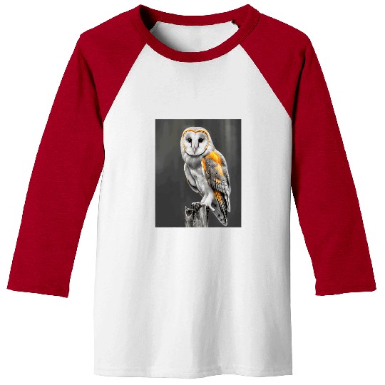 Owl Pet Mystic Contrast Barn Owl Nature s Elegance Wildlife Baseball Tees