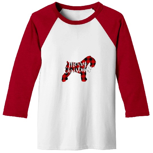 Kerry Blue Terrier Christmas Dog Mom Dad Plaid Gift Baseball Tees