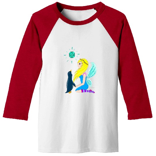 Penguin Pet Crystal fairy and penguin friend Baseball Tees
