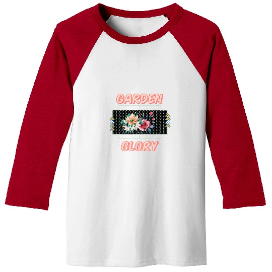 Garden Glory Retro Flower Garden Designs Present Baseball Tees