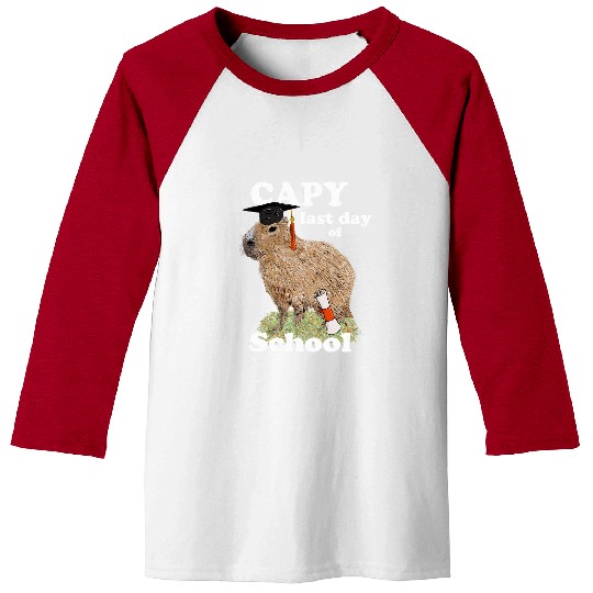 capybaras Pet Last Day of School capybaras Graduation Funny Quote Baseball Tees