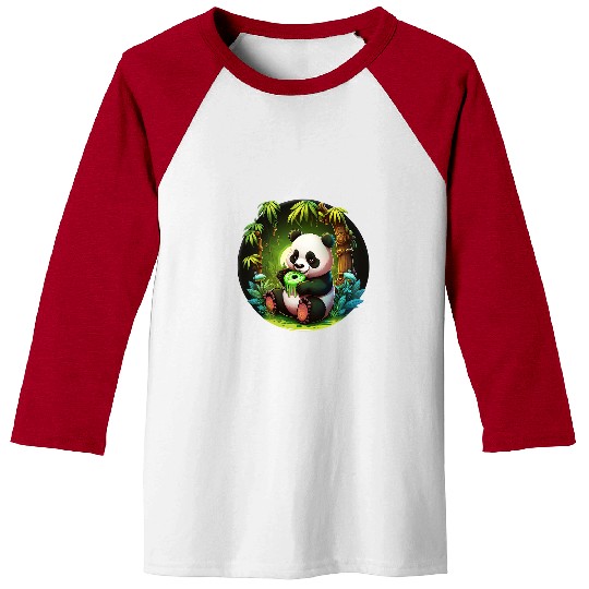 Panda Pet Power The Mighty Bamboo Eater Baseball Tees