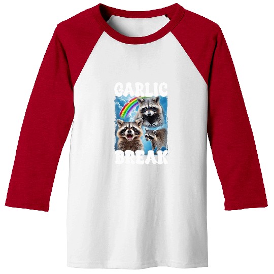 Raccoon Pet Garlic Bread Raccoon Baseball Tees