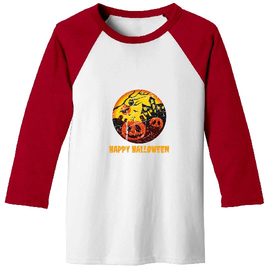 Owl Pet Halloween Gift Scary Night Bats Owl Jack O Lantern Pumpkin Baseball Tees