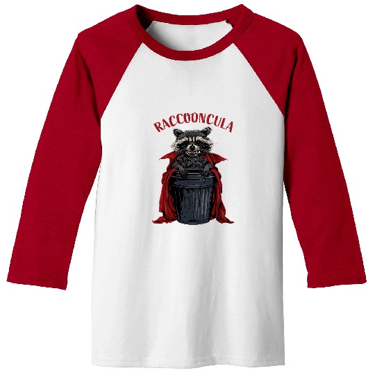 Raccoon Pet Funny Raccooncula Trash Panda Halloween Raccoon Vampire Baseball Tees