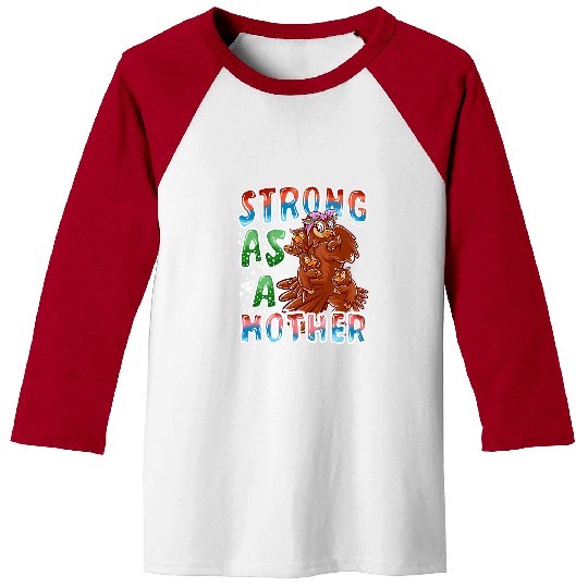 Owl Pet Mom Strong As A Mother Mommy Bird Mama Mother s Day Baseball Tees