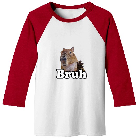 capybaras Pet Comedy capybaras Bruh Funny Meme Animal Lover Girls Boys Baseball Tees