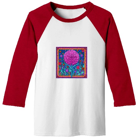 Allium Ornamental Garlic Mandala Flowers Garden Gardener Cute 6 Baseball Tees