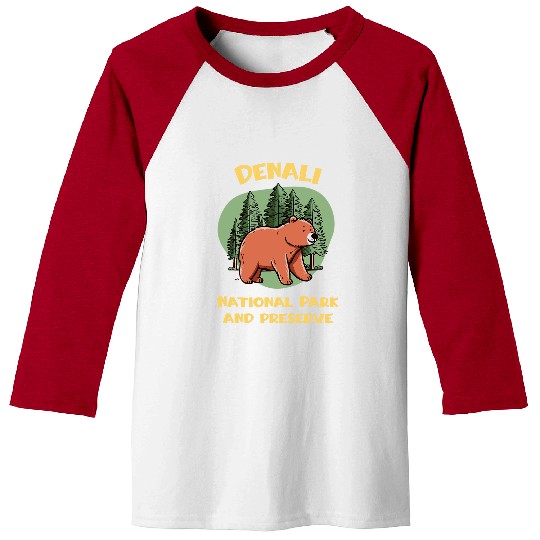 Bear Pet Denali National Park and Preserve Cute Bear Baseball Tees