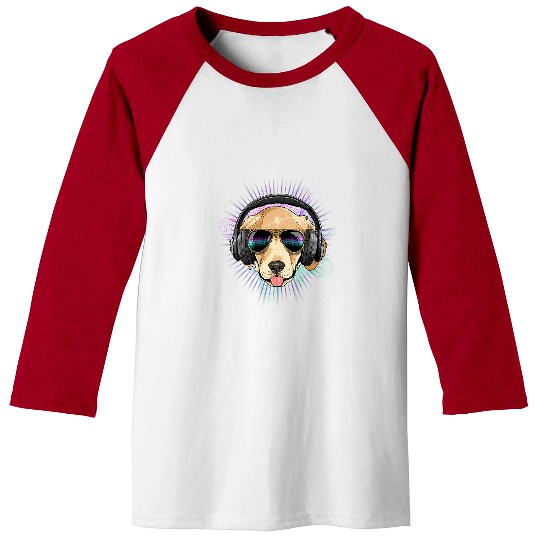 EDM House Music DJ Labrador Retriever Dog Music Lover Artist Baseball Tees